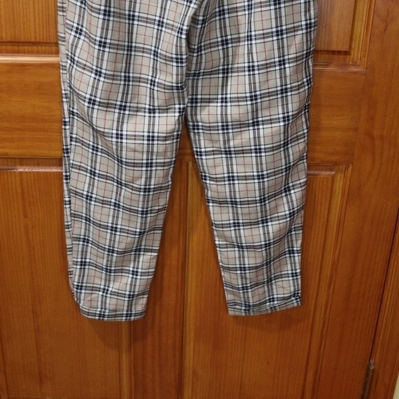 Nasty Gal Plaid High-Rise Pants UK Academia Style Vintage-Inspired Repairable - Picture 4 of 10